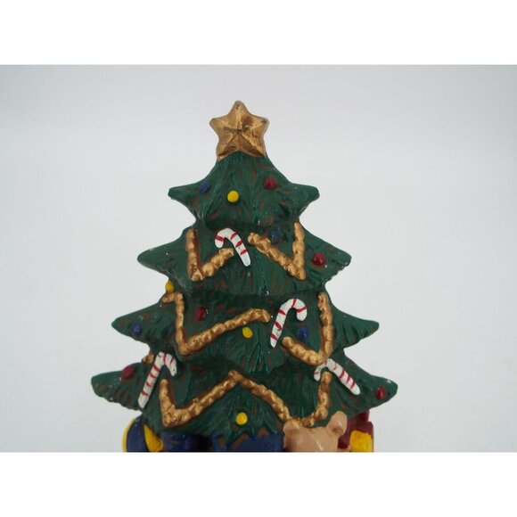 Vintage Cast Iron Christmas Stocking Hanger Tree Train Bear Candy Canes - Picture 8 of 10